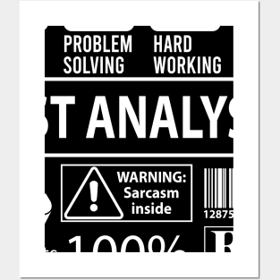 Test Analyst T Shirt - MultiTasking Certified Job Gift Item Tee Posters and Art